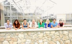 Dr. Jennifer Randall (third to right) and group of graduate students